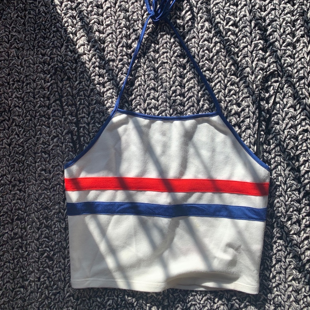 Red white and blue halter top